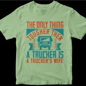 New Funny Truck Driver Apparel Gear Attire Short Sleeve Casual Work Shirt TShirt